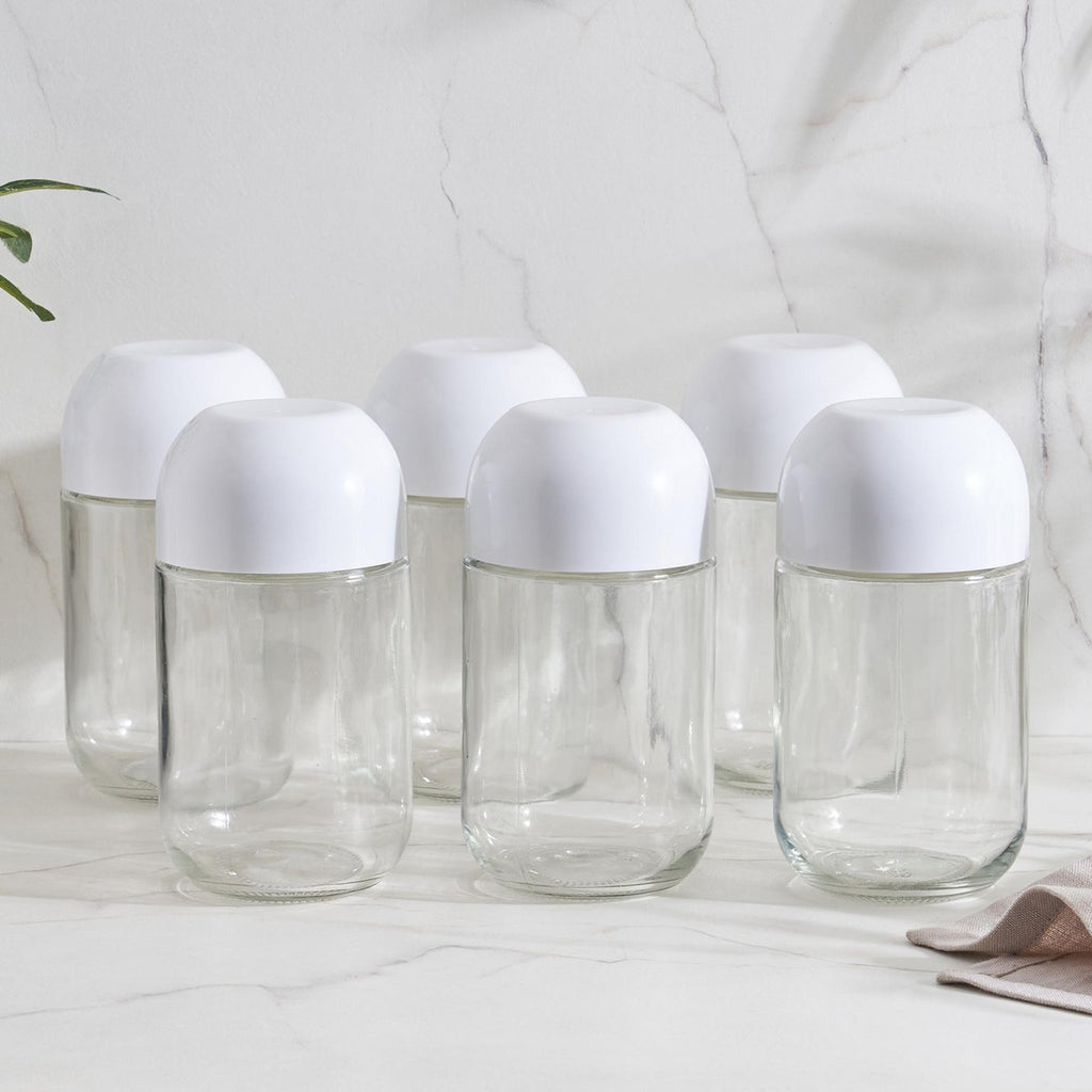 Airtight Glass Storage Jar Set with Lids – Kitchen Pantry Organizer Containers