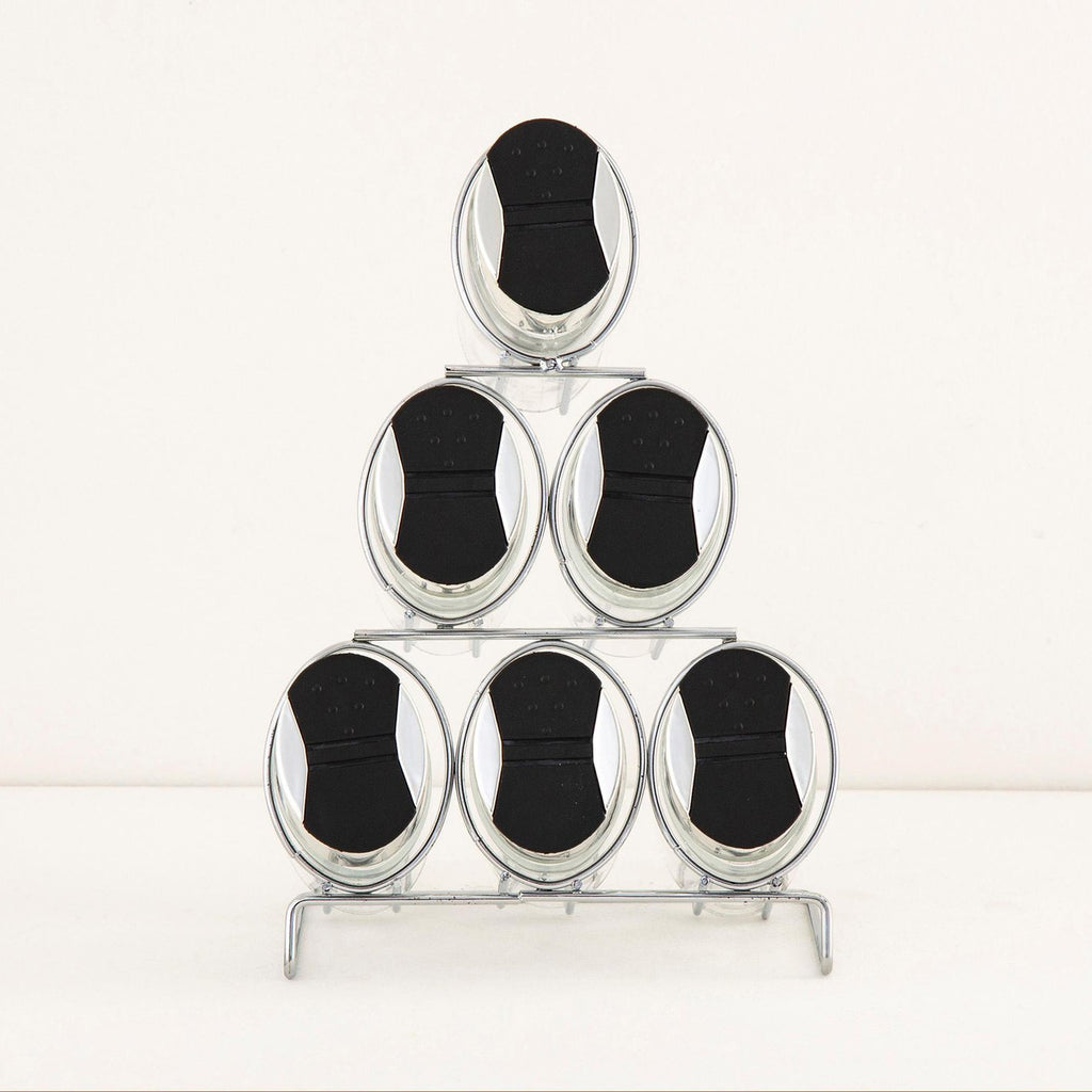 Spice Jar Rack Set with Glass Containers – Rotating Kitchen Spice Organizer
