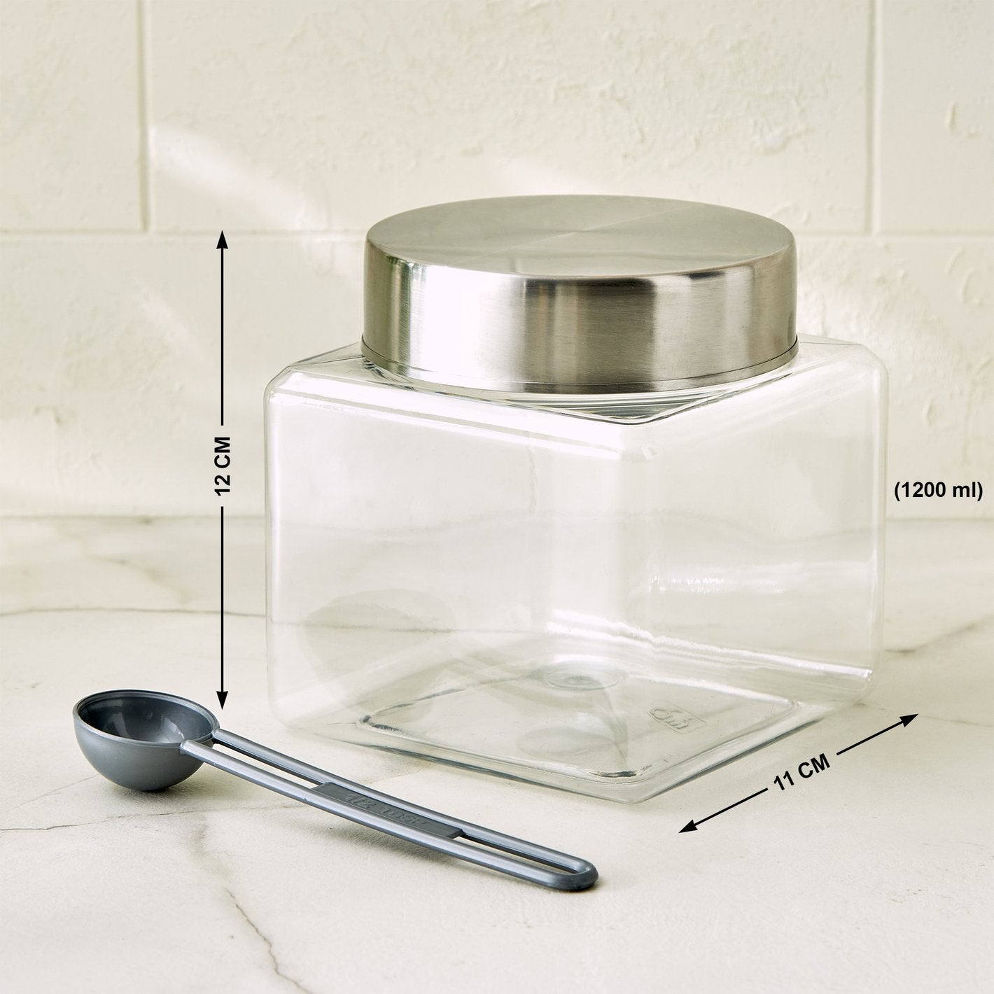 Glass Pantry Storage Jar Set with Stainless Steel Lids – Airtight Kitchen Containers