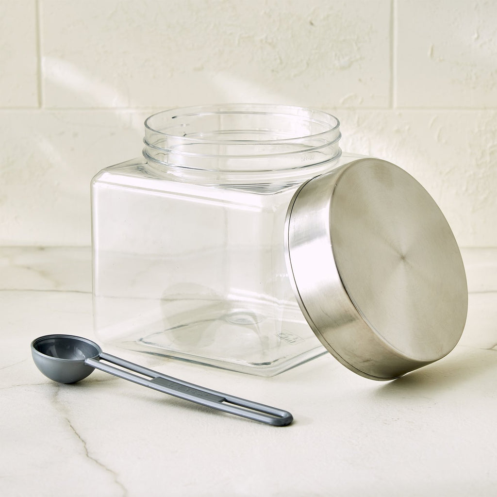 Glass Pantry Storage Jar Set with Stainless Steel Lids – Airtight Kitchen Containers