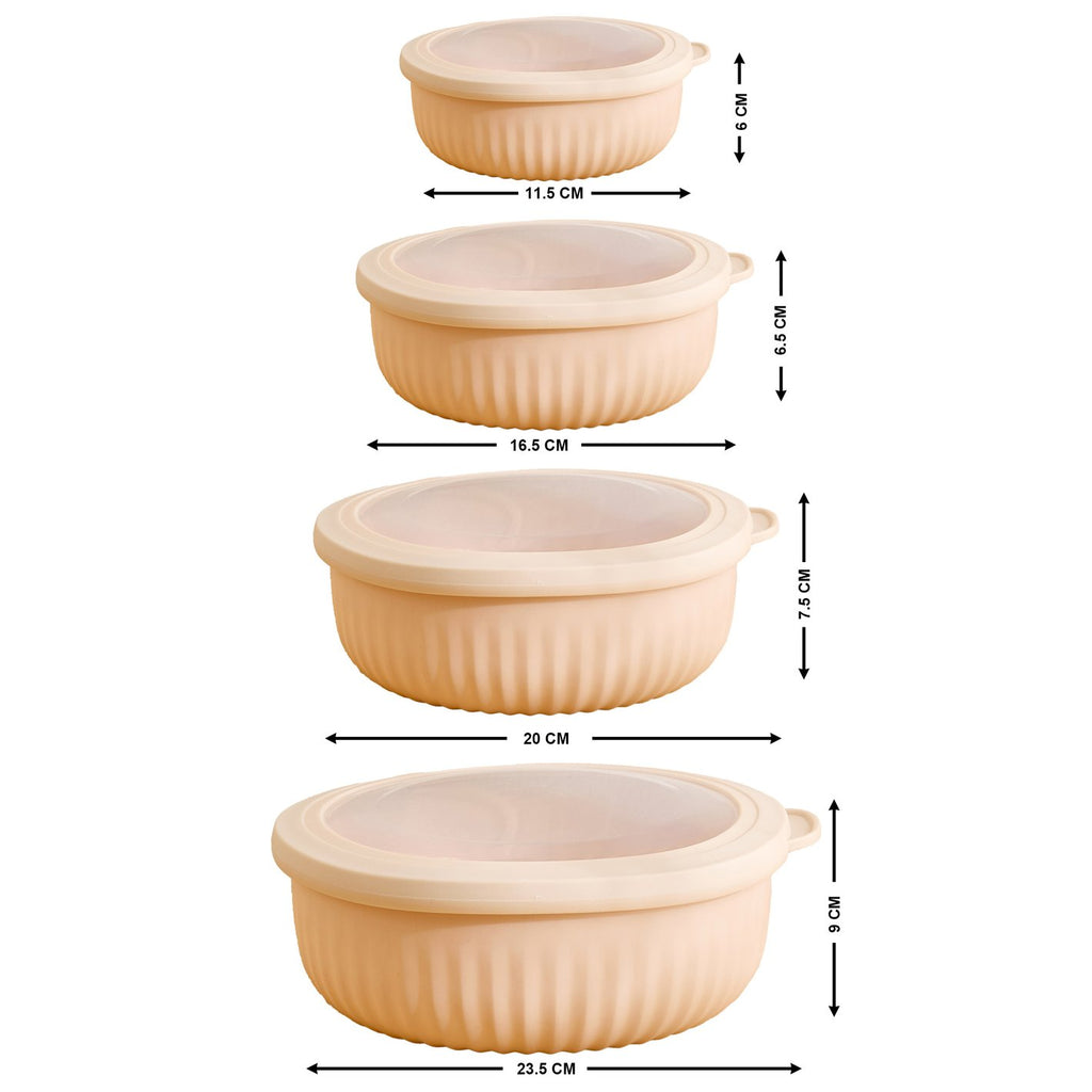 Airtight Food Storage Container Set with Lids – Stackable Kitchen Storage Bowls