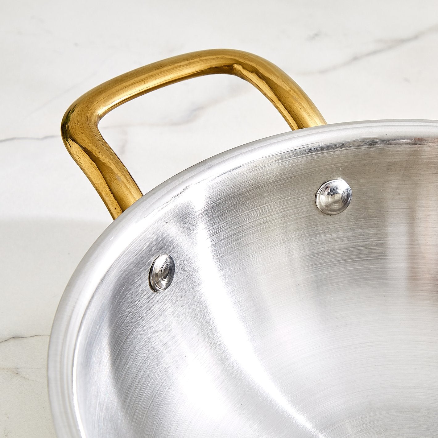 Stainless Steel Cookware Set with Gold Handles – Premium Kitchen Pots & Pan Set