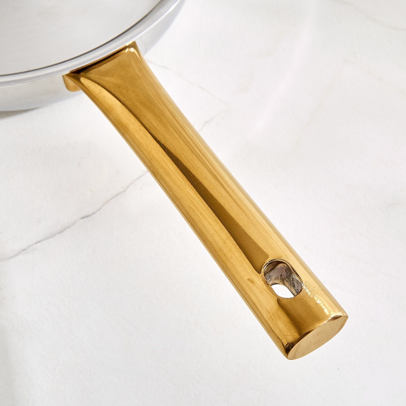 Stainless Steel Cookware Set with Gold Handles – Premium Kitchen Pots & Pan Set