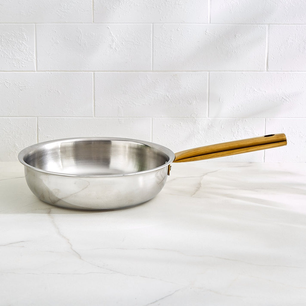 Stainless Steel Cookware Set with Gold Handles – Premium Kitchen Pots & Pan Set