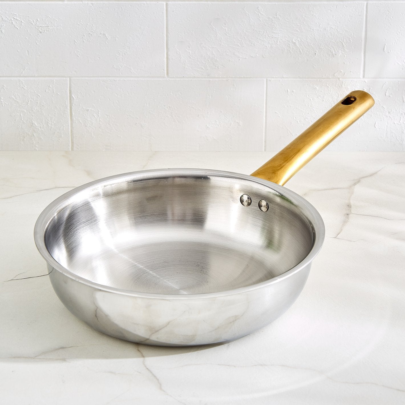 Stainless Steel Cookware Set with Gold Handles – Premium Kitchen Pots & Pan Set