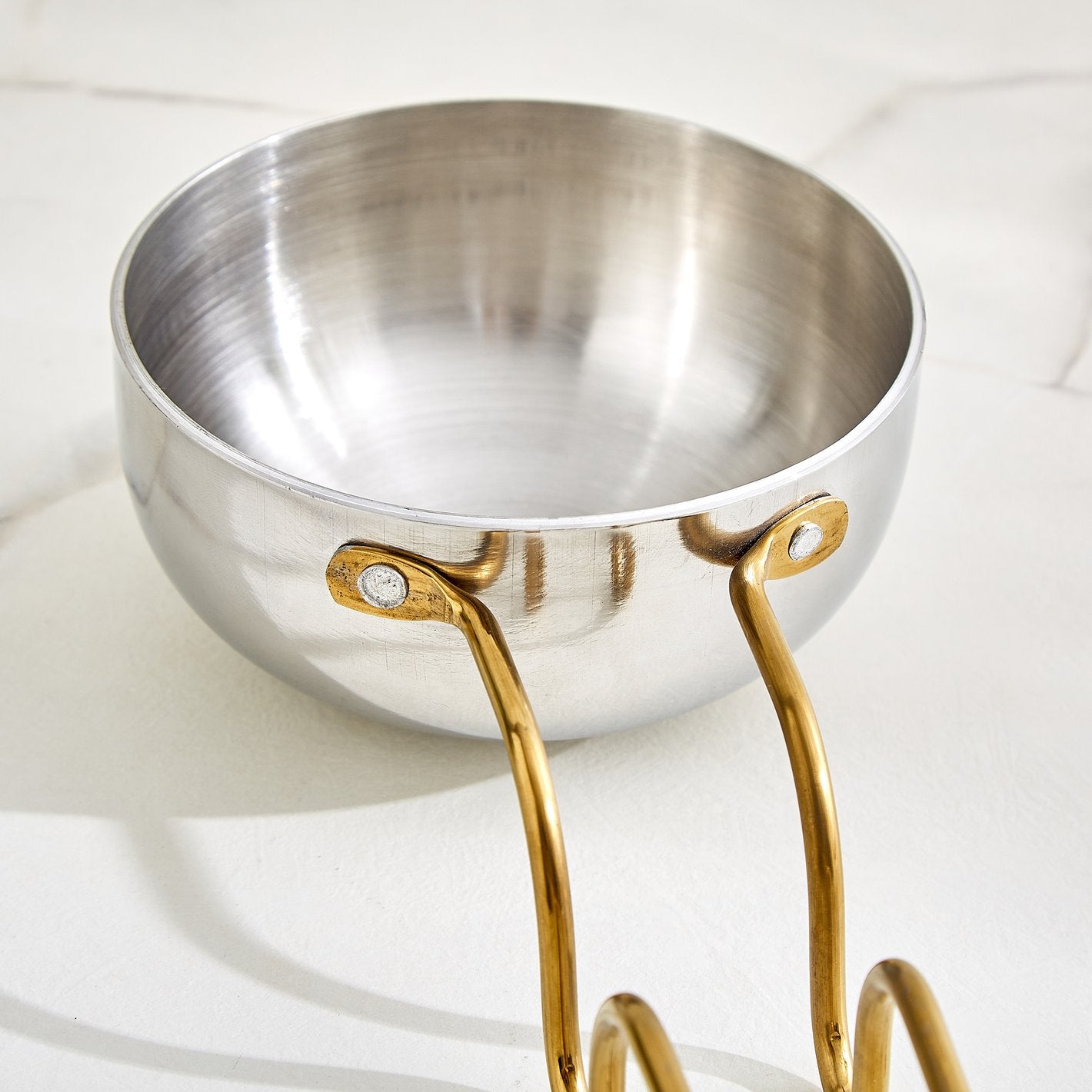 Stainless Steel Cookware Set with Gold Handles – Premium Kitchen Pots & Pan Set